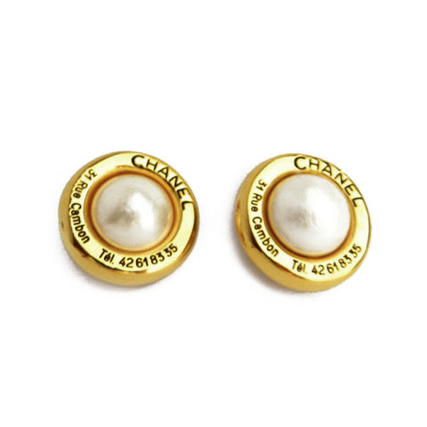 Chanel Rue Cambon Clip-On Pearl Earrings