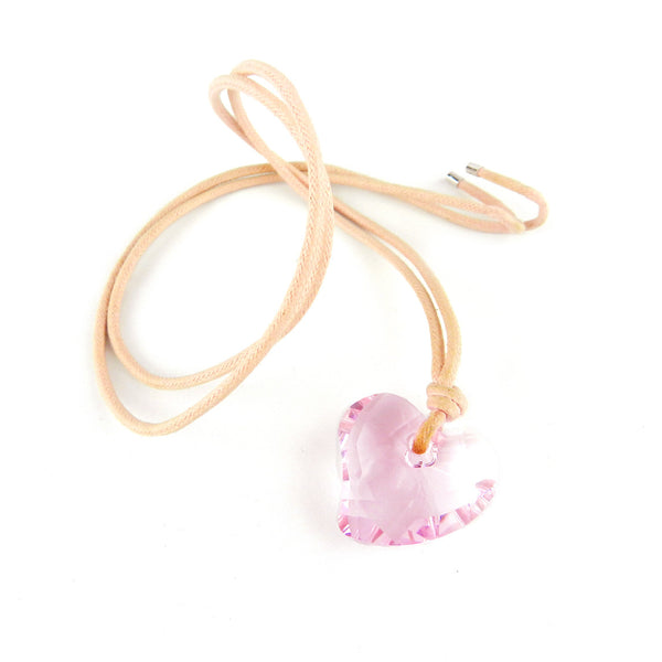 Swarovski Pink Crystal Heart Necklace