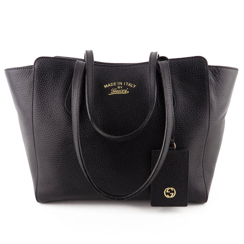 Gucci Small Pebbled Leather Swing Tote