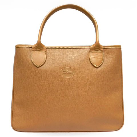 Longchamp Tan Leather Tote Bag