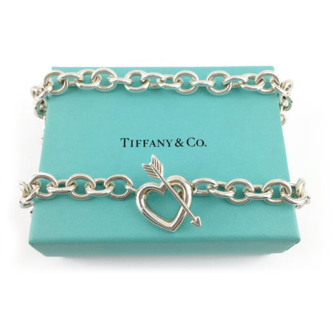 Tiffany & Co Heart & Arrow Chain Link Necklace