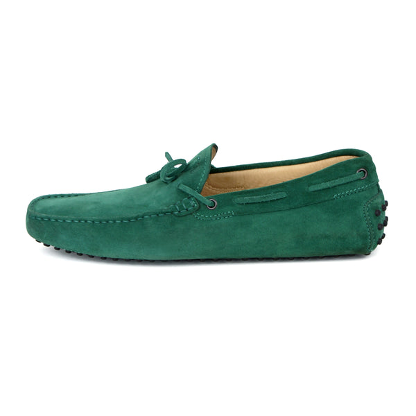 TOD's Men's Green Suede Leather Mocassin Loafers sz 9.5