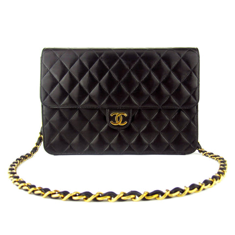 Chanel Vintage Quilted Flap Lambskin Chain Purse