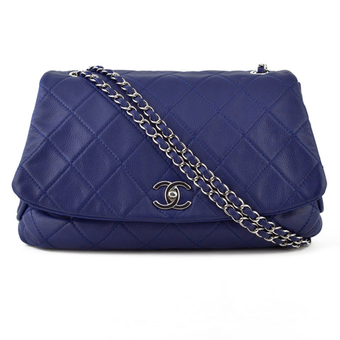 Chanel Royal Blue Soft Caviar Leather Chain Shoulder Bag