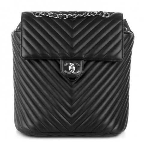 Chanel Urban Spirit Large Chevron Leather Backpack