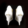 Burberry White Peep-Toe Wedge Bootie sz 41