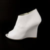 Burberry White Peep-Toe Wedge Bootie sz 41