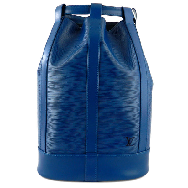 Louis Vuitton Blue Epi Randonnee Bucket