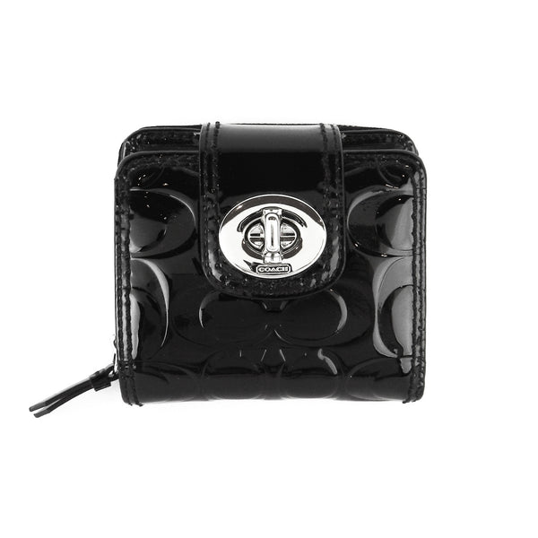 Coach Patent Bifold Zip Wallet