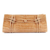 Nancy Gonzalez Tan Knotted Crocodile Clutch