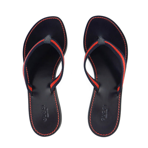 Gucci Stripes Thong Flip Flops sz 37.5