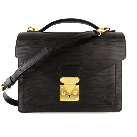 Louis Vuitton Black Epi Monceau MM