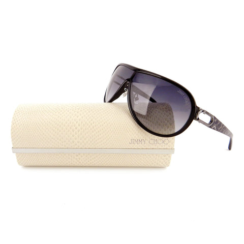 Jimmy Choo Black Modern Aviator Sunglasses