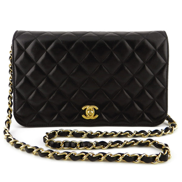 Chanel Full Flap Classic Quilted Lamb Chain Purse