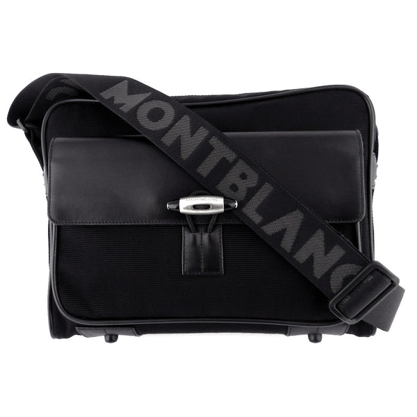 Montblanc Ribbed Canvas & Leather Messenger