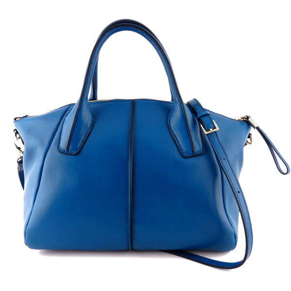 Tod's Blue Leather D-Bag Converible