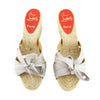 Christian Louboutin Silver Ribbon Wedges sz 37 / 6