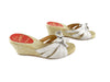Christian Louboutin Silver Ribbon Wedges sz 37 / 6