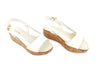 Miu Miu Ivory Patent Cork Sandals sz 35