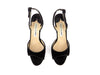 Manolo Blahnik Black Suede Slingback Sandals sz 36