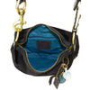 Coach Black Satin Pom-Pom Shoulder Bag