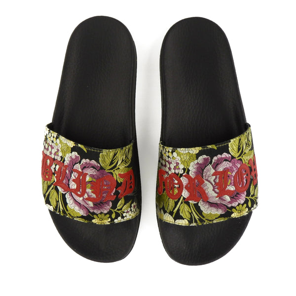 Gucci Pursuit Floral Love Slide Sandals sz 39