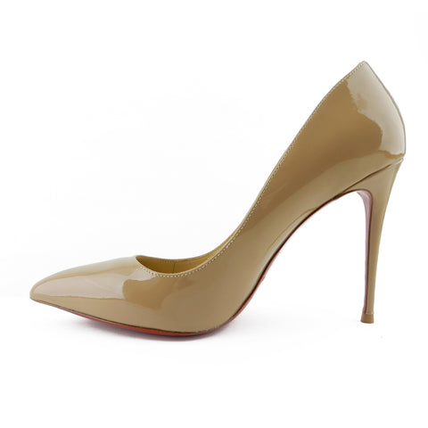 Christian Louboutin So Kate 110 Beige Patent Pumps sz 38 / 7