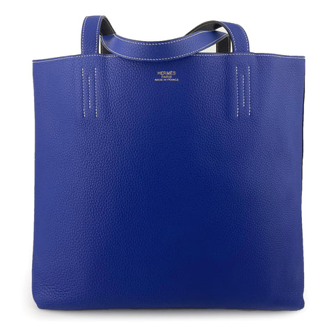 Hermes Clemence Leather Double Sens 36 Large Reversible Tote