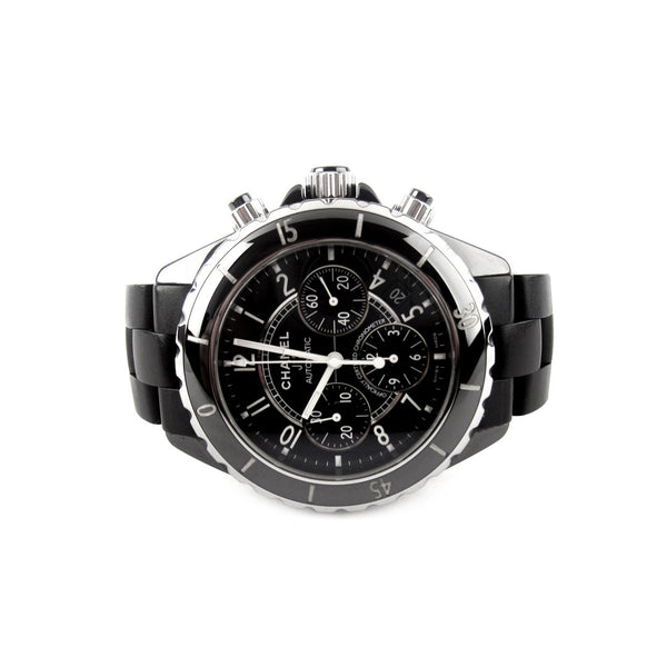 Chanel J12 Black Creamic Chronograph Watch