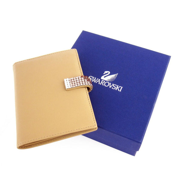 Swarovski Crystals Fold Wallet - Tan