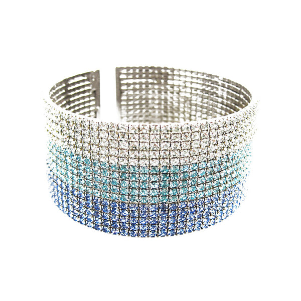 Swarovski Crystals Triple Row Pavé Cuff