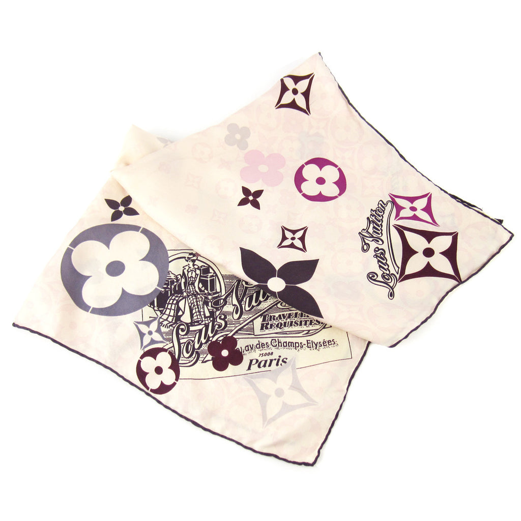 Louis Vuitton - Traveling Requisites Silk Scarf Cream