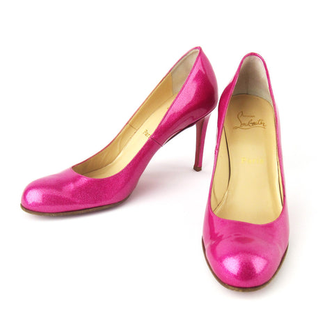 Christian Louboutin Candy Pink Glitter Pumps sz 39