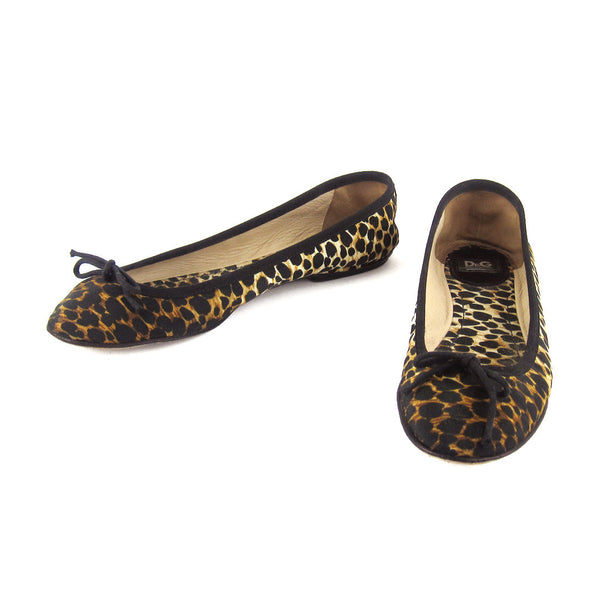 Dolce & Gabbana Leopard Print Ballet Flats sz 38
