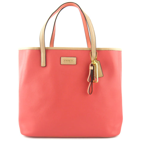 Coach Coral Coated Canvas Tote - NEW