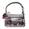 Coach Small Flower Print Satin Shoulder Bag