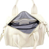 Alexander Wang Stud-Bottom Cream Leather Rocco Duffel