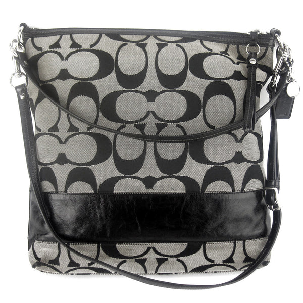 Coach Large Two-Way Canvas Messenger - Black
