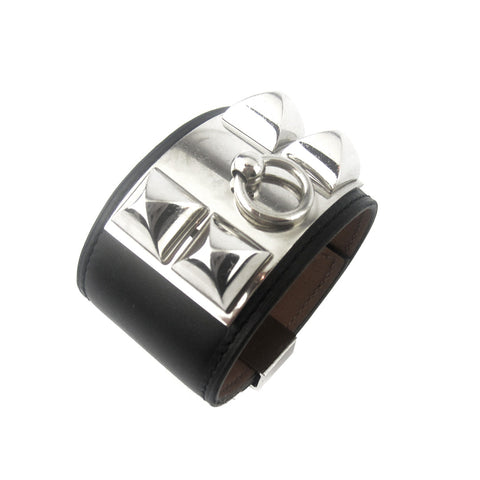 Hermes CDC Collier de Chien Cuff - Black/Silver