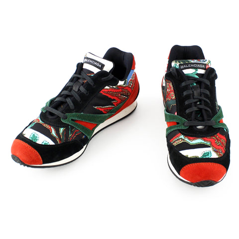 Balenciaga Printed Textile & Suede Sneakers sz 36 / 6