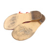 Bruno Magli Coral Orange Leather Flat Thong Sandals sz 6