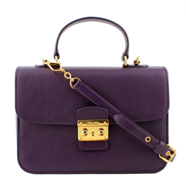 Miu Miu Madras Purple Satchel & Crossbody