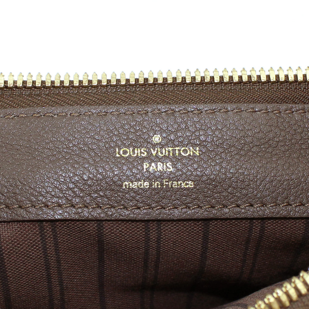  Louis Vuitton Monogram Empreinte Taupe Petillante Clutch