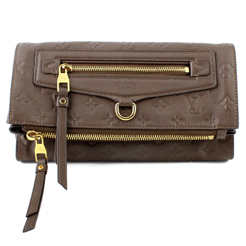 Louis Vuitton Monogram Empreinte Taupe Petillante Clutch