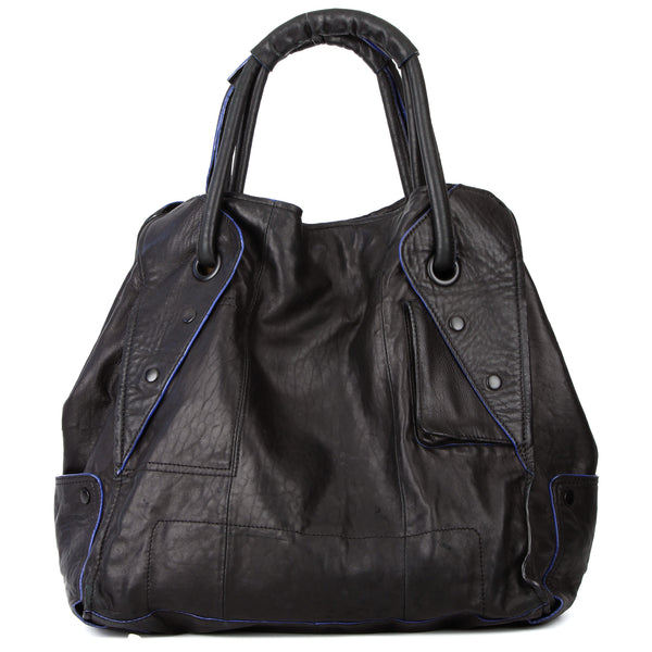 BCBG Maxazria Large Expandable Slouchy Leather Tote