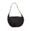 Coach Black Satin Pom-Pom Shoulder Bag