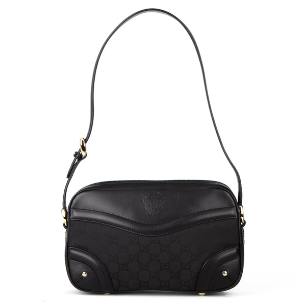 Gucci Hysteria Small Black Canvas Shoulder Bag