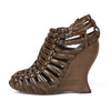 Bottega Veneta Woven Leather Wedge Sandal sz 39