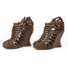Bottega Veneta Woven Leather Wedge Sandal sz 39