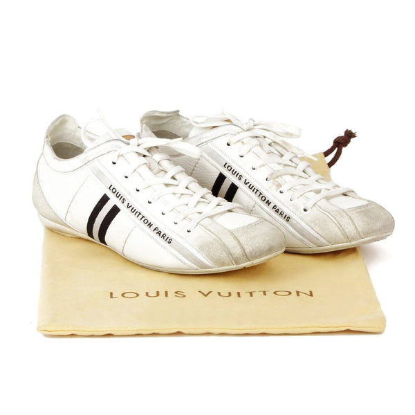 Louis Vuitton Men's White Laced Sneakers sz 8